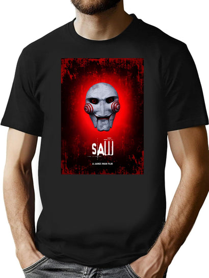 Saw (2) T-Shirt for Men & Women, T-Shirts Graphic Tee - Black