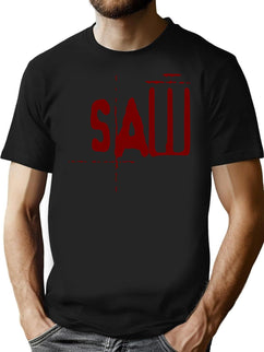 Saw T-Shirt for Men & Women, T-Shirts Graphic Tee - Black