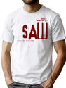Saw T-Shirt for Men & Women, T-Shirts Graphic Tee - White