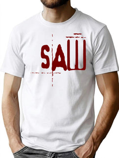 Saw T-Shirt for Men & Women, T-Shirts Graphic Tee - Black