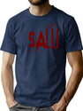 Saw T-Shirt for Men & Women, T-Shirts Graphic Tee - Navy