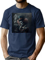 Scary Clown Art Creepy Clown T-Shirt for Men & Women, T-Shirts Graphic Tee - Navy
