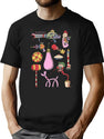 Scary Clown Things Funny T-Shirt for Men & Women, T-Shirts Graphic Tee - Black