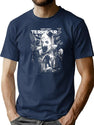 Scary Movie Black Clown T-Shirt for Men & Women, T-Shirts Graphic Tee - Navy