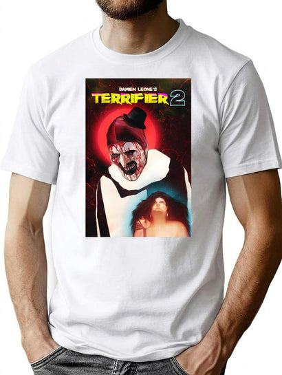Scary Terrifier 2 Movie Film T-Shirt for Men & Women, T-Shirts Graphic Tee - Black