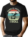 Scooter Retro Kick E-Scooter Stunt Funny Vintage T-Shirt for Men & Women, T-Shirts Graphic Tee - Black