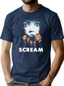 Scream Ghostface T-Shirt for Men & Women, T-Shirts Graphic Tee - Navy