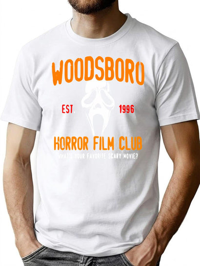 Scream Horror Film Club T-Shirt for Men & Women, T-Shirts Graphic Tee - Black