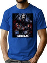 Scream Horror Movie Artwork Poster Classic T-Shirt for Men & Women, T-Shirts Graphic Tee - Blue