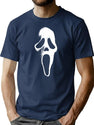 Scream Mask T-Shirt for Men & Women, T-Shirts Graphic Tee - Navy