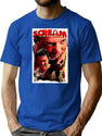 Scream Stu Picture Art T-Shirt for Men & Women, T-Shirts Graphic Tee - Blue