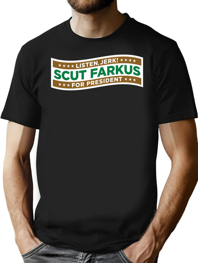 Scut Farkus For President A Christmas Story T-Shirt for Men & Women, T-Shirts Graphic Tee - Black