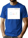 Searching (With Ms Paint Border) Bootleg Graphic T-Shirt - Blue