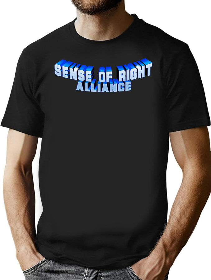 Sense Of Right Alliance Bootleg Graphic T-Shirt - Black