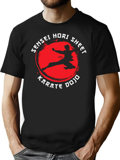 Sensei Hori Sheet Karate Dojo (1) T-Shirt for Men & Women, T-Shirts Graphic Tee - Black