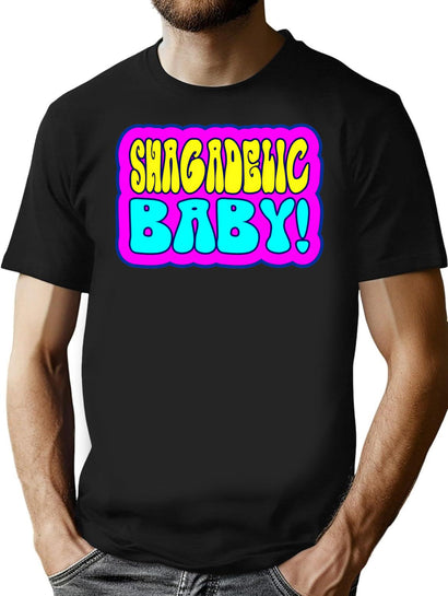 Shagadelic Baby T-Shirt for Men & Women, T-Shirts Graphic Tee - Black