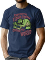 Shapeshifting Lizard People Control The World Alien Conspiracy Horror B-Movie Tee T-Shirt for Men & Women, T-Shirts Graphic Tee - Navy