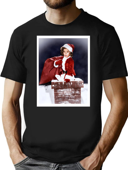 Shirley Temple Portrait At Chimney T-Shirt for Men & Women, T-Shirts Graphic Tee - Black