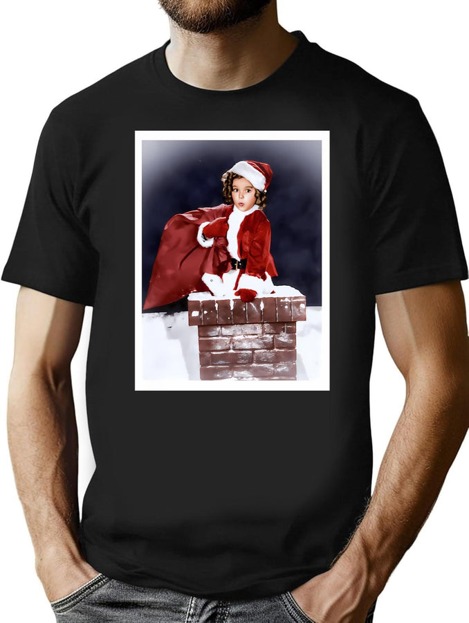 Shirley Temple Portrait At Chimney T-Shirt for Men & Women, T-Shirts Graphic Tee - Black