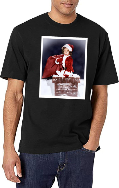 Shirley Temple Portrait At Chimney T-Shirt for Men & Women, T-Shirts Graphic Tee - Black