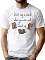 Shut Up - Cynical Bad Advice Translation Error Bootleg Graphic T-Shirt - White