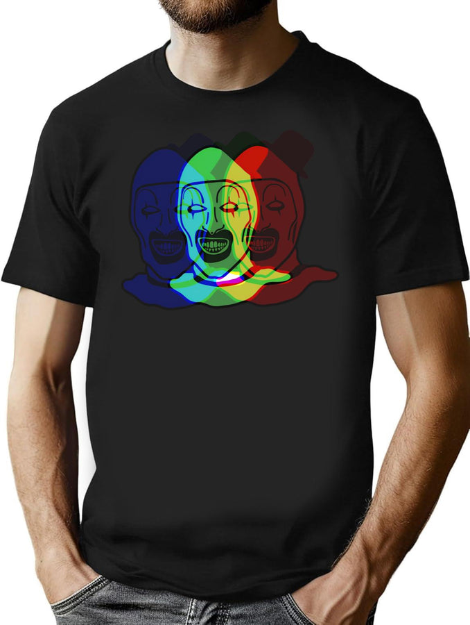 Signature 3D Art The Clown From Terrifier T-Shirt for Men & Women, T-Shirts Graphic Tee - Black