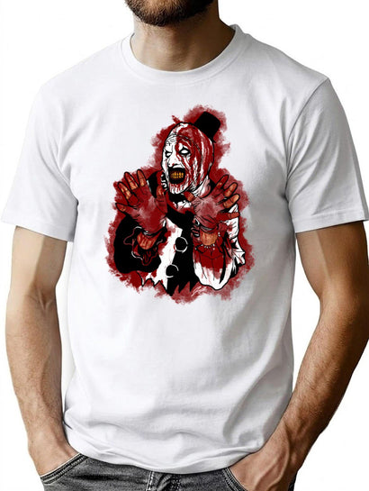 Silent Clown Bloody T-Shirt for Men & Women, T-Shirts Graphic Tee - Black
