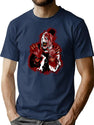 Silent Clown Bloody T-Shirt for Men & Women, T-Shirts Graphic Tee - Navy