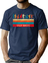 Silly Walks Retro Worn T-Shirt for Men & Women, T-Shirts Graphic Tee - Navy
