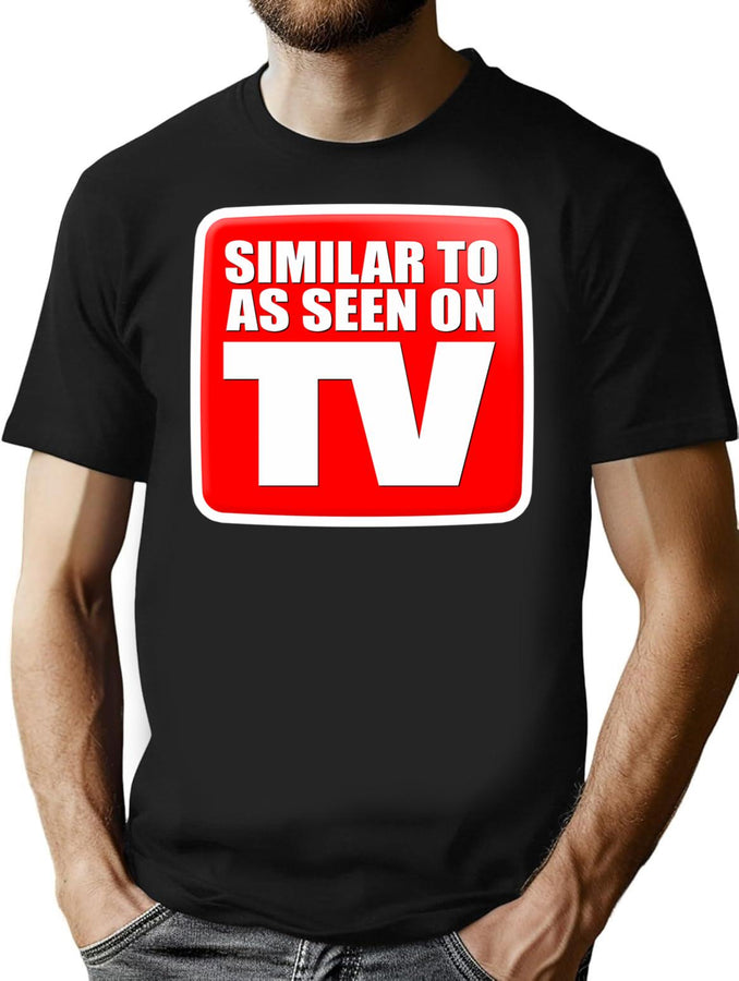 Similar To As Seen On Tv Bootleg Graphic T-Shirt - Black
