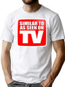 Similar To As Seen On Tv Bootleg Graphic T-Shirt - White