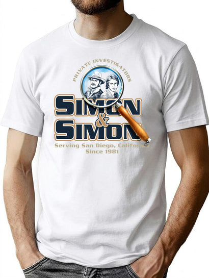 Simon And Simon Private Investigators T-Shirt for Men & Women, T-Shirts Graphic Tee - Black