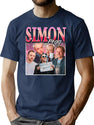 Simon Pegg - Retro Bootleg Bootleg Graphic T-Shirt - Navy
