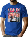 Simon Pegg - Retro Bootleg Bootleg Graphic T-Shirt - Blue
