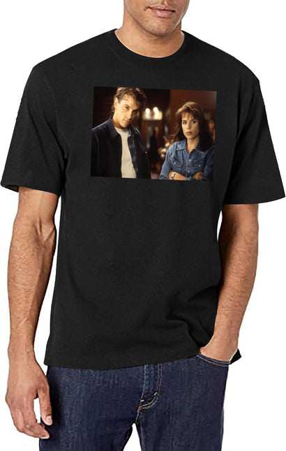 Skeet Ulrich Neve Campbell T-Shirt for Men & Women, T-Shirts Graphic Tee - Black