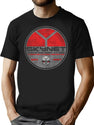 Skynet Oval Worn T-Shirt for Men & Women, T-Shirts Graphic Tee - Black