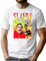 Slavoj Zizek 90S Bootleg Rap Homage Leftist Philosopher Bootleg Graphic T-Shirt - White