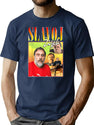 Slavoj Zizek 90S Bootleg Rap Homage Leftist Philosopher Bootleg Graphic T-Shirt - Navy