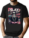 Slay The Day Bootleg Graphic T-Shirt - Black