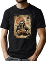 Sloth Eating Ramen - Vintage Paint T-Shirt for Men & Women, T-Shirts Graphic Tee - Green