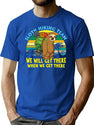 Sloth Hiking Team We'Ll Get There When We Get There (1) T-Shirt for Men & Women, T-Shirts Graphic Tee - Blue