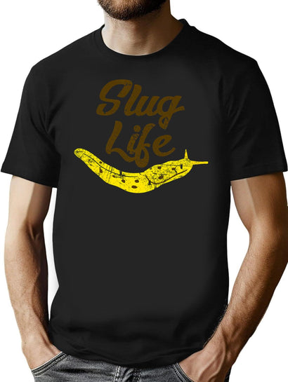 Slug Life T-Shirt for Men & Women, T-Shirts Graphic Tee - Black