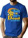 Smile If You'Re Dead Inside Dks T-Shirt for Men & Women, T-Shirts Graphic Tee - Blue