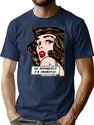 So Apparently I'M Dramatic Vintage Pop Art Girl Funny Quote T-Shirt for Men & Women, T-Shirts Graphic Tee - Navy
