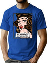 So Apparently I'M Dramatic Vintage Pop Art Girl Funny Quote T-Shirt for Men & Women, T-Shirts Graphic Tee - Blue