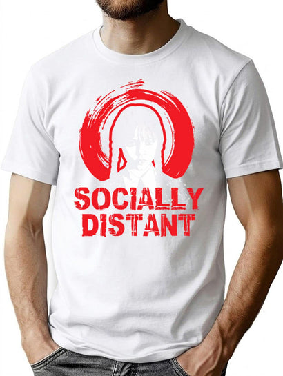 Socially Distant Goth Girl T-Shirt for Men & Women, T-Shirts Graphic Tee - Black