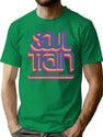 Soul Train Type Worn Lts T-Shirt for Men & Women, T-Shirts Graphic Tee - Green