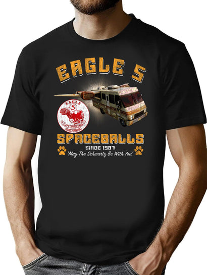 Space Balls Eagle Winnebago Worn T-Shirt for Men & Women, T-Shirts Graphic Tee - Black