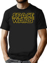 Space Wars Bootleg Graphic T-Shirt - Black