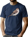 Sparrow Bird T-Shirt for Men & Women, T-Shirts Graphic Tee - Navy